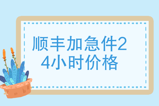 顺丰加急件24小时价格快递身份证需要多少钱