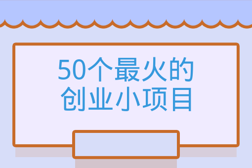 50个*火的创业小项目