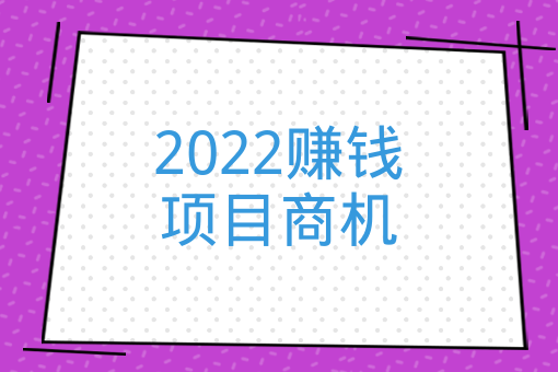 2022賺錢項目商機