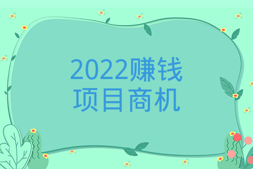 2022賺錢項目商機