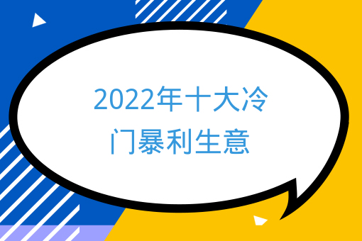 2022年十大冷門暴利生意