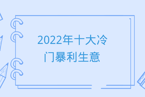 2022年十大冷門暴利生意