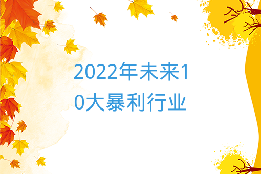 2022年未來10大暴利行業